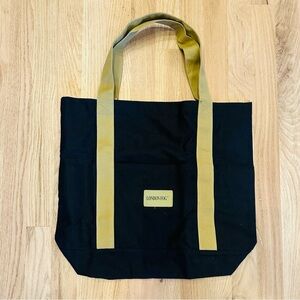 London Fog Black and Beige Tote